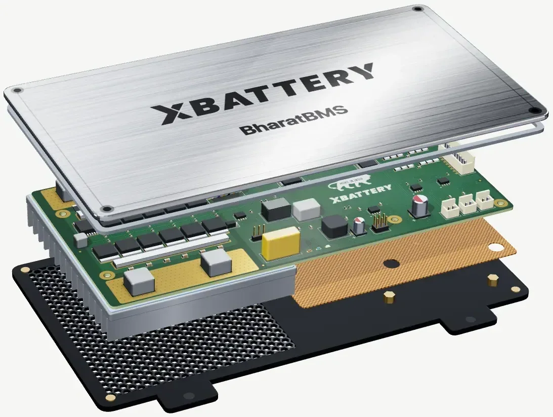 Exploded Xbattery BharatBMS printed circuit board